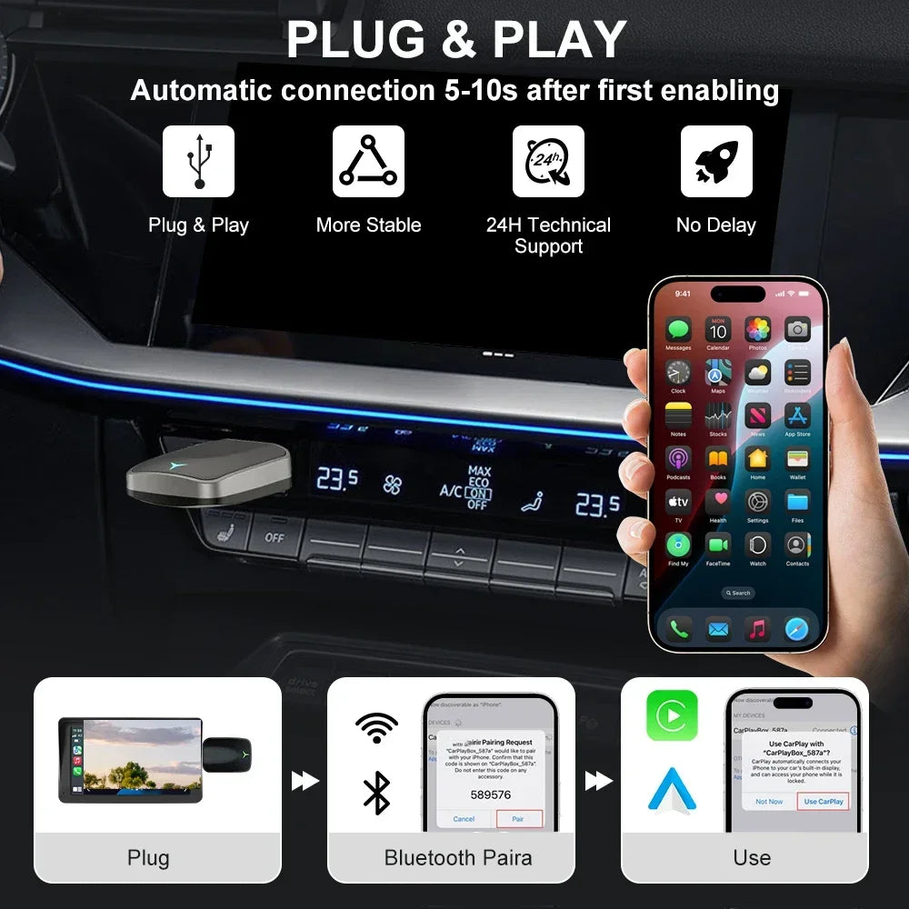 NEUE kabellose CarPlay/Android Auto-Adapter-Smart-Mini-Box