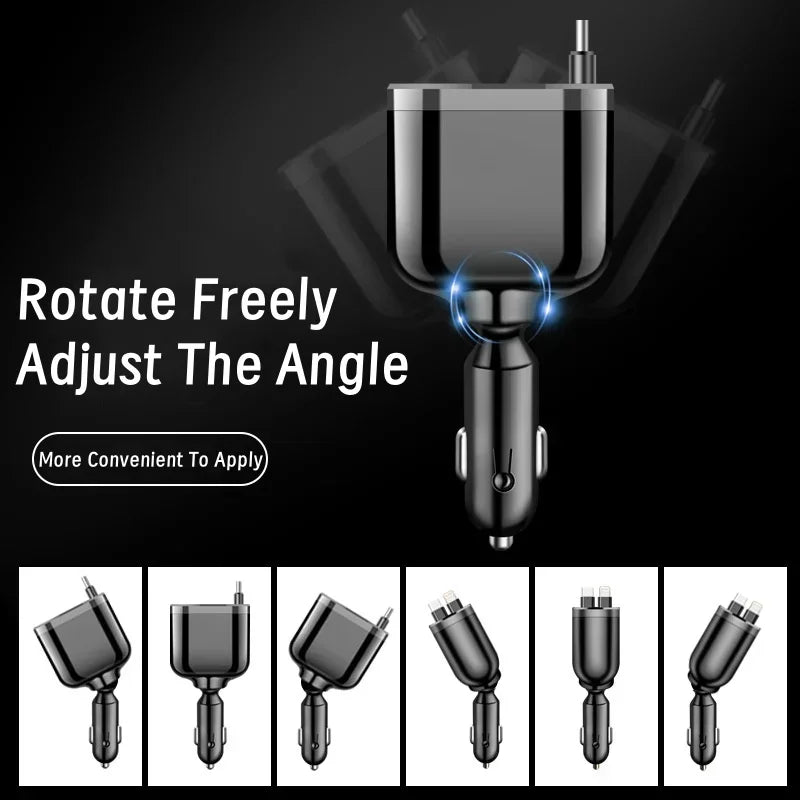 Ultraschnelles Laden: Fünf-in-Eins-USB-Autoladegerät mit intelligenter Digitalanzeige
