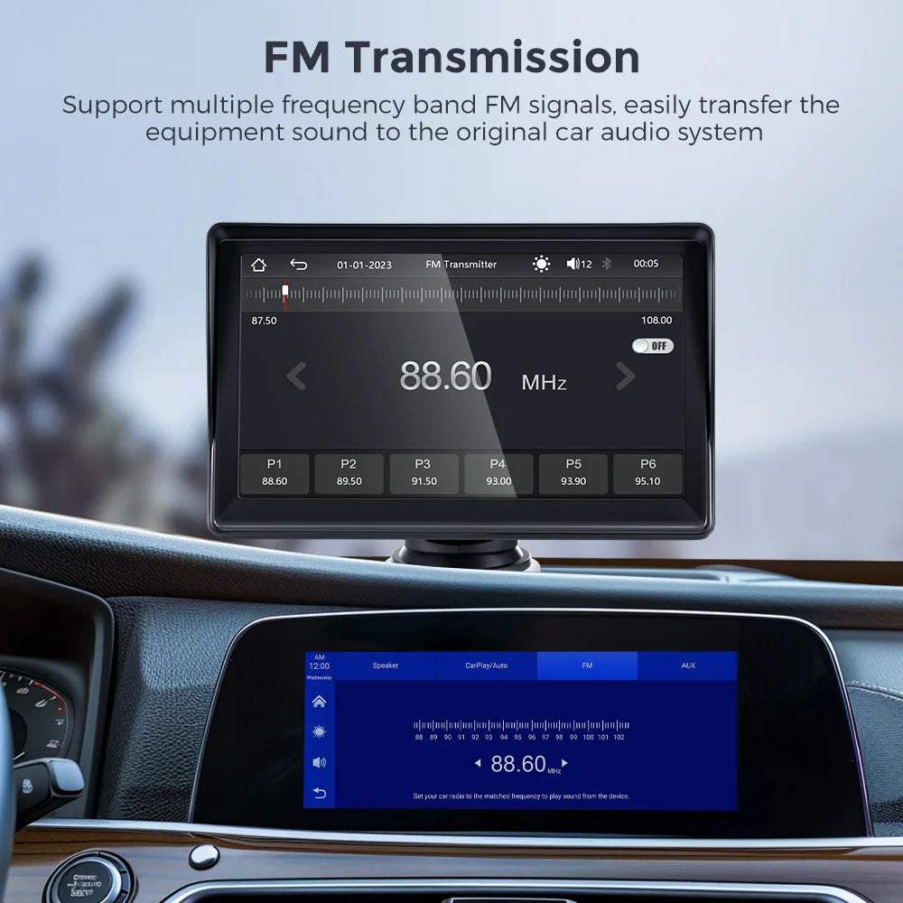 7-Zoll-Autoradio mit kabelloser CarPlay-Funktion