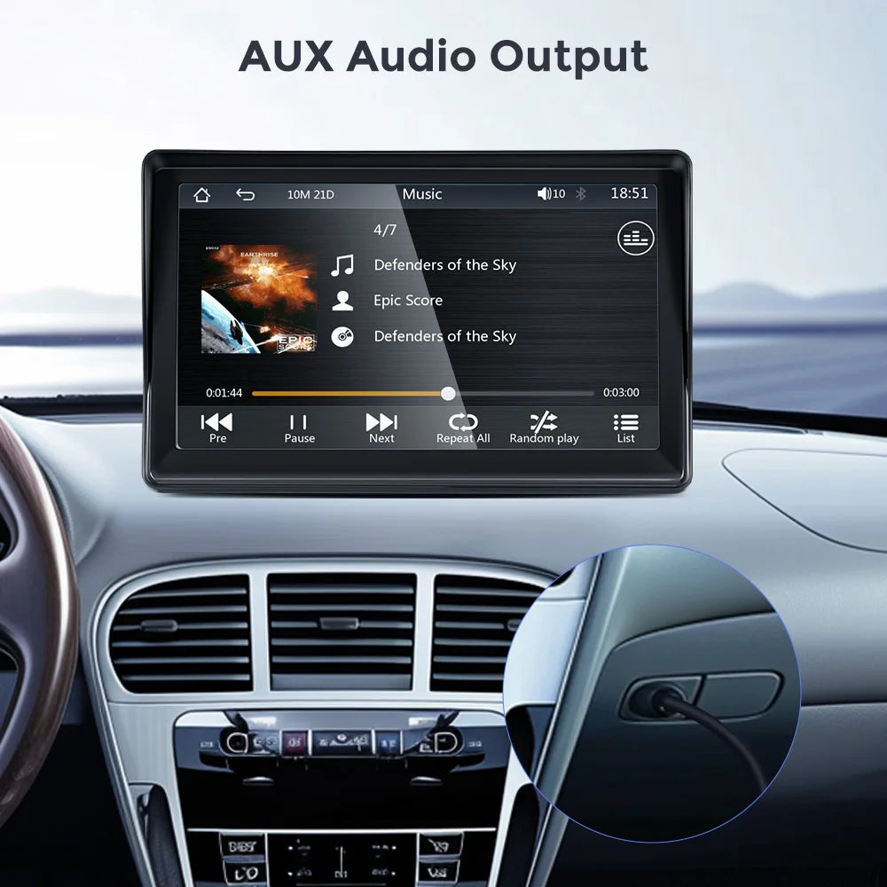 7-Zoll-Autoradio mit kabelloser CarPlay-Funktion