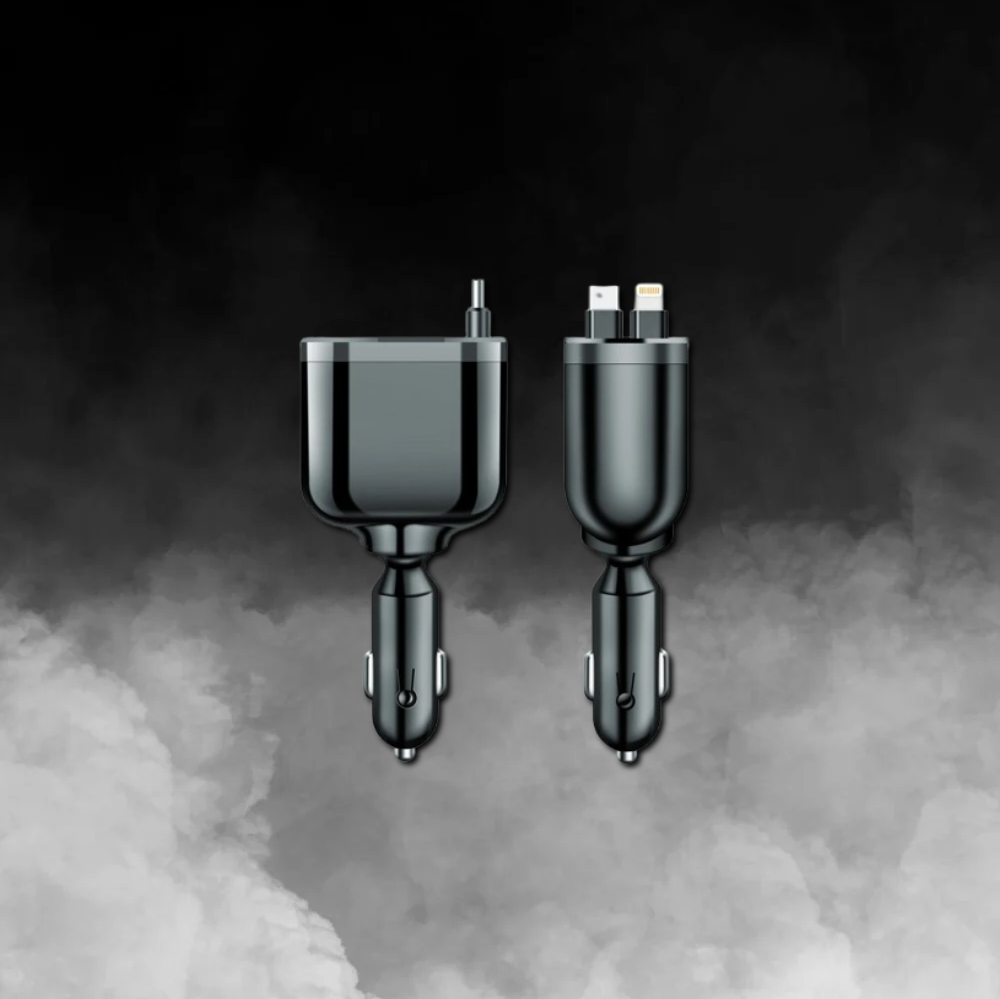 Ultraschnelles Laden: Fünf-in-Eins-USB-Autoladegerät mit intelligenter Digitalanzeige